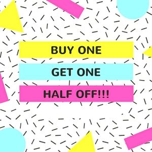 Womans items buy 1, get 1 50% off